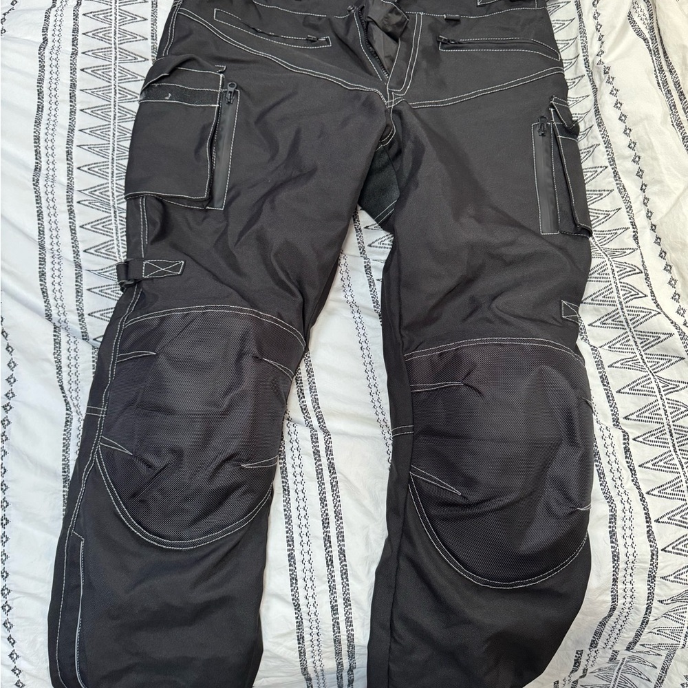WICKED STOCK Mens Waterproof Armored Motorcycle Pants L Reg